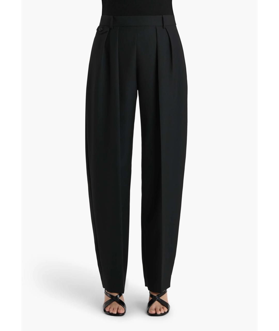 KHAITE Черные полиэстеровые прямые брюки, фото 2