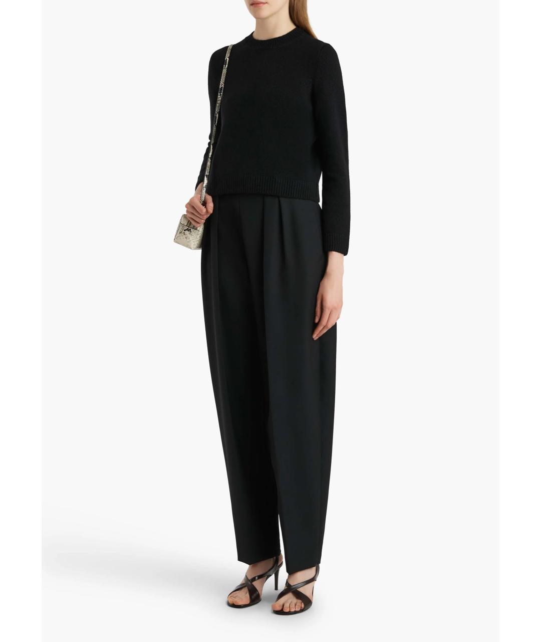 KHAITE Черные полиэстеровые прямые брюки, фото 3