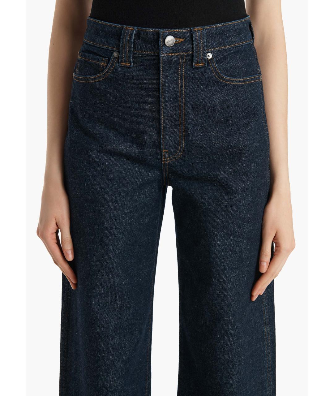 KHAITE Темно-синие хлопковые прямые джинсы, фото 4