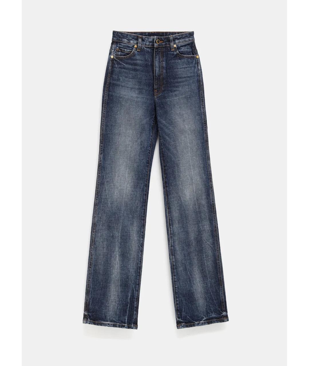 KHAITE Синие хлопковые прямые джинсы, фото 4