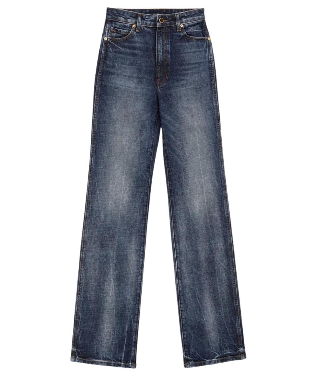 KHAITE Синие хлопковые прямые джинсы, фото 1