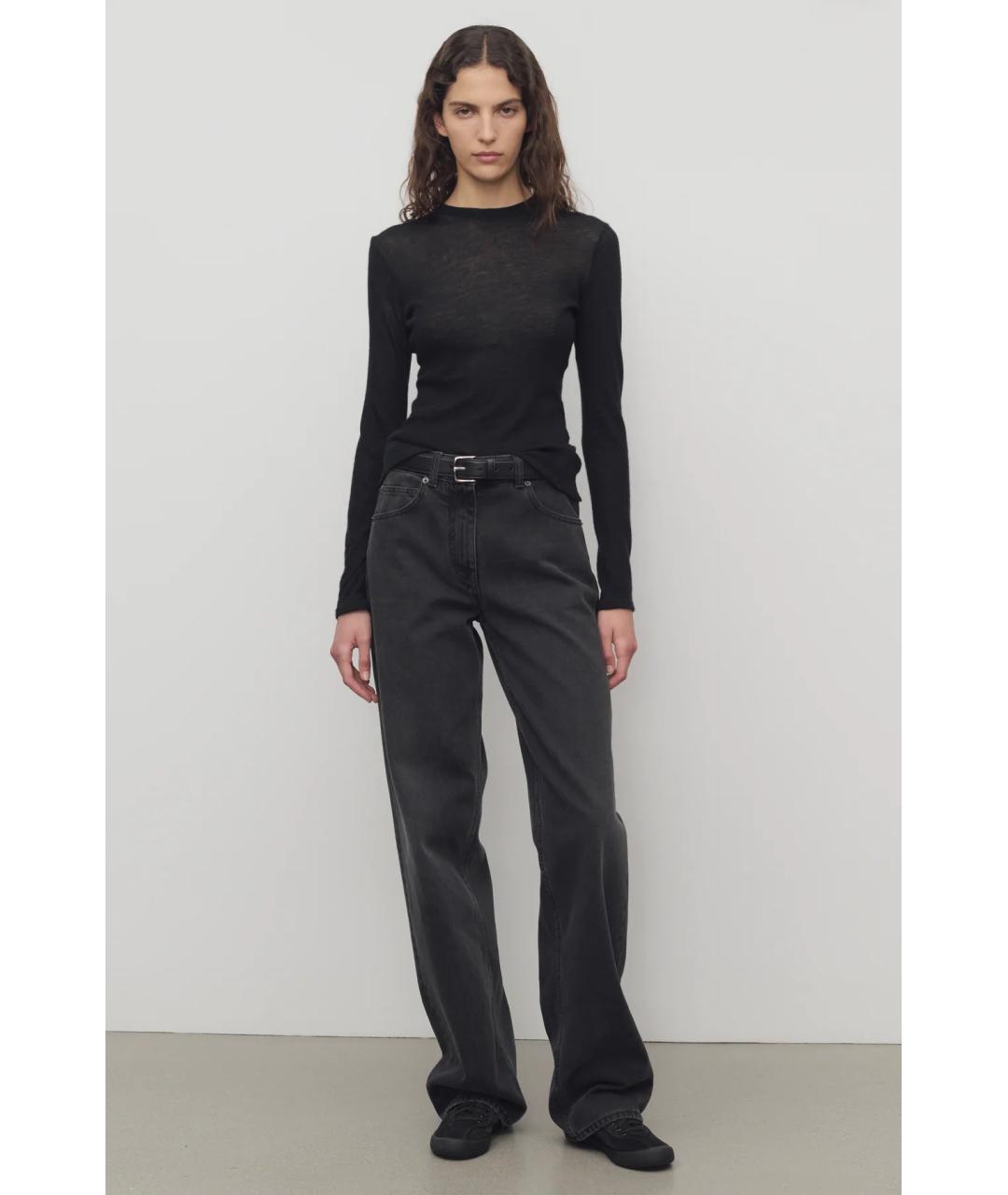 THE ROW Черные хлопковые прямые джинсы, фото 3