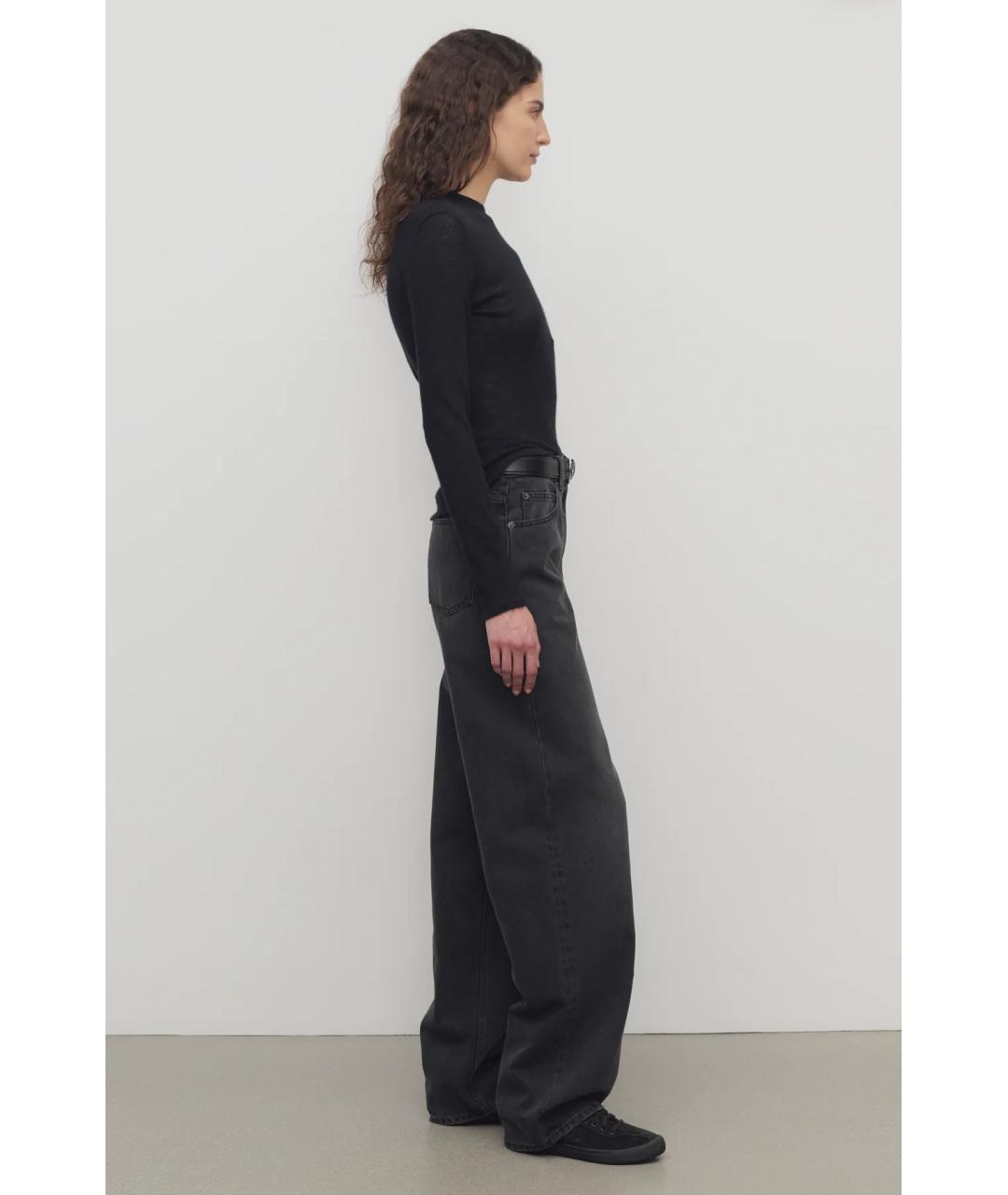 THE ROW Черные хлопковые прямые джинсы, фото 4