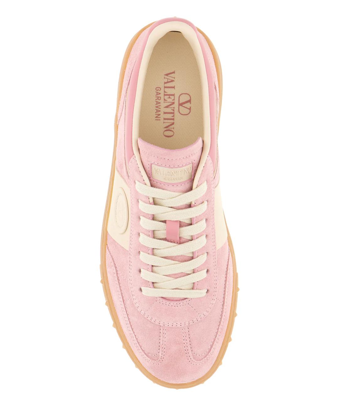 VALENTINO Розовые замшевые кеды, фото 4