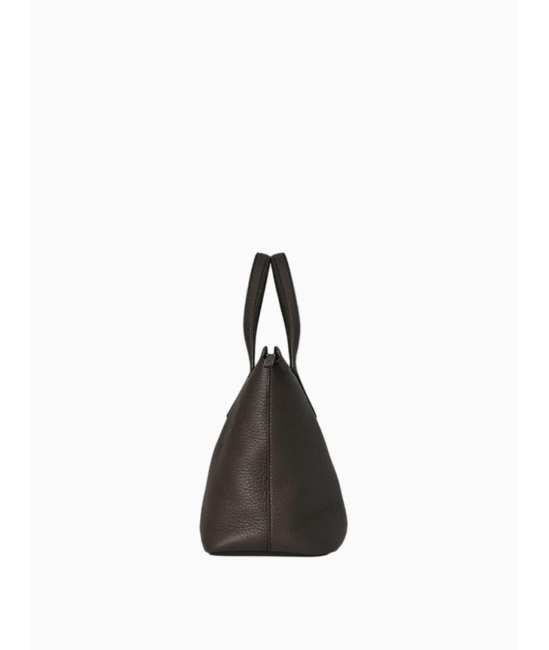 THE ROW Коричневая кожаная сумка тоут, фото 3