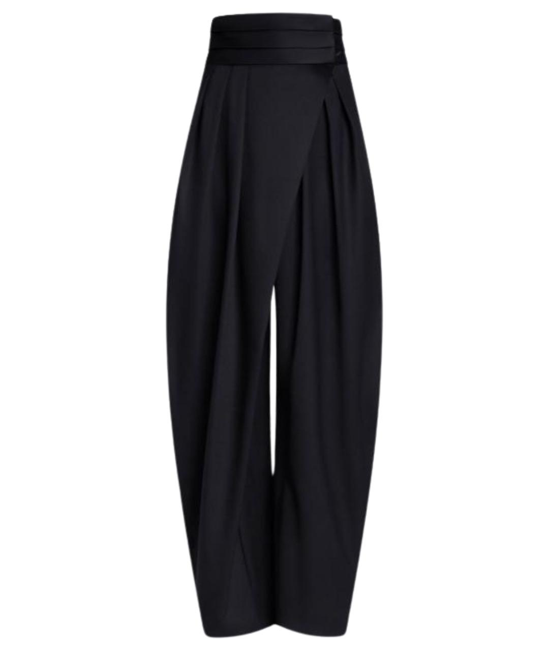 ALAIA Черные шерстяные прямые брюки, фото 1