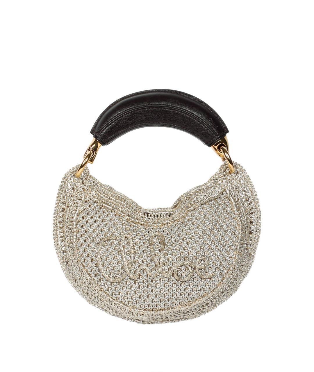 CHLOE Серая пелетеная сумка через плечо, фото 1