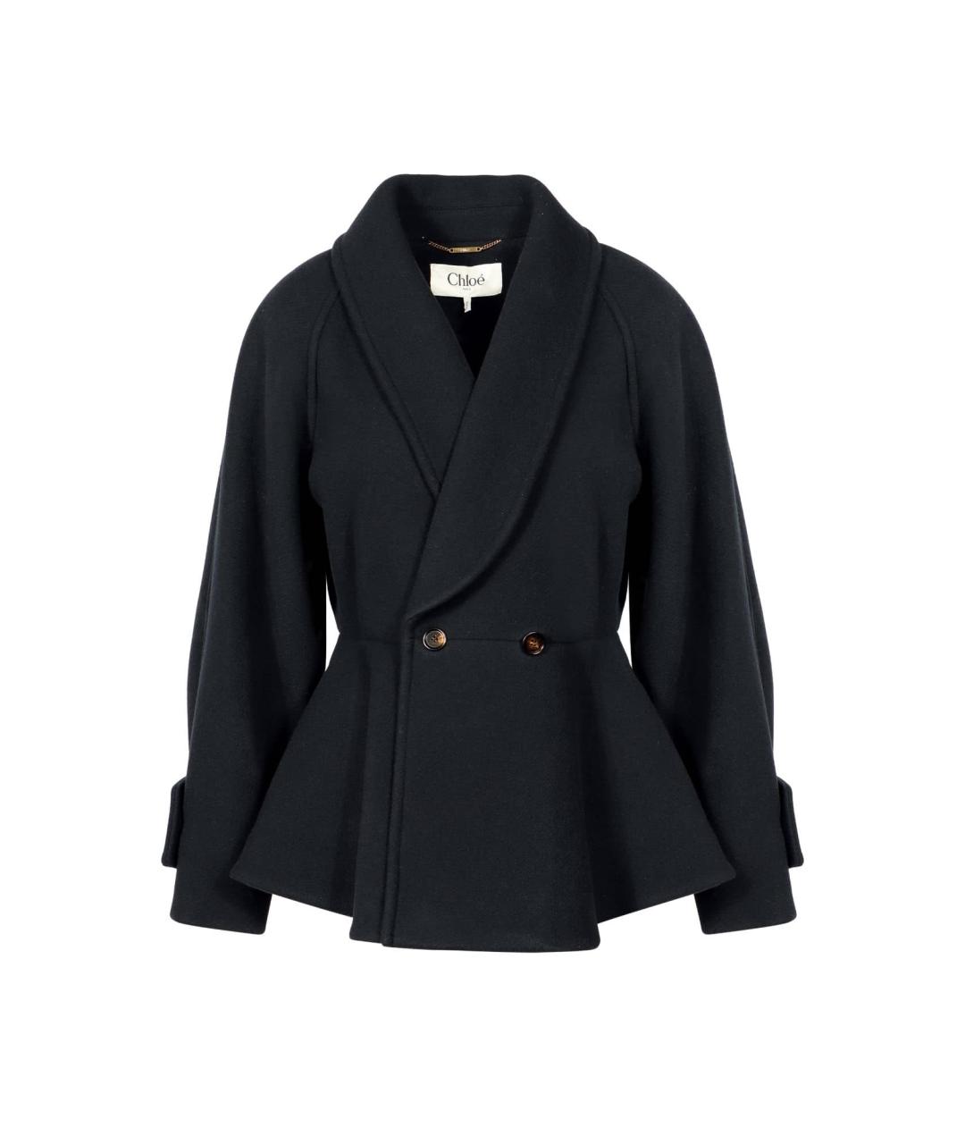 CHLOE Темно-синее шерстяное пальто, фото 1