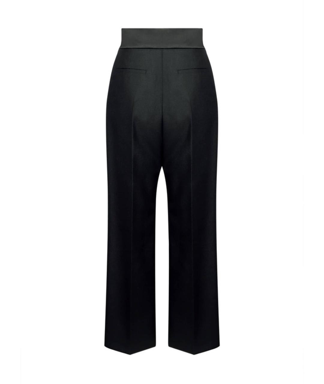 VALENTINO Черные шерстяные прямые брюки, фото 2