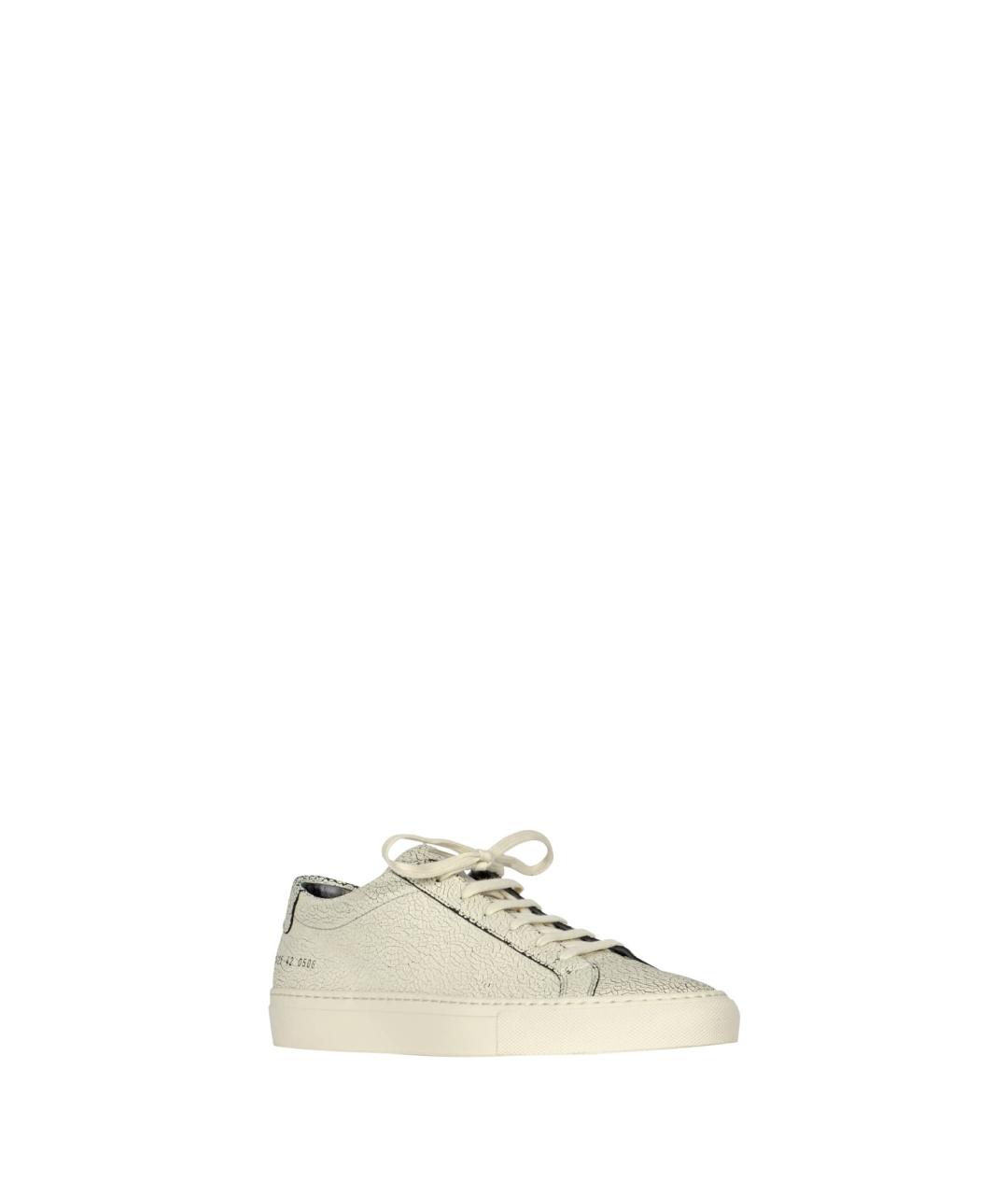 COMMON PROJECTS Белые кожаные низкие кроссовки / кеды, фото 2