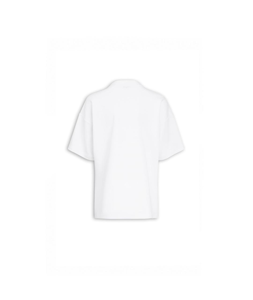 ALAIA Белая хлопко-эластановая футболка, фото 2