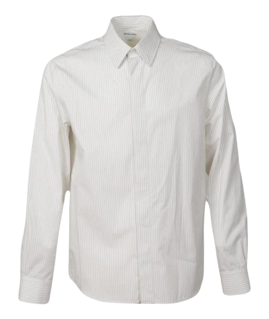 BOTTEGA VENETA Белая хлопковая кэжуал рубашка, фото 1