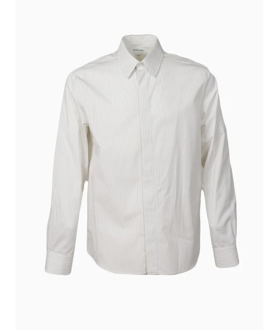 BOTTEGA VENETA Белая хлопковая кэжуал рубашка, фото 5