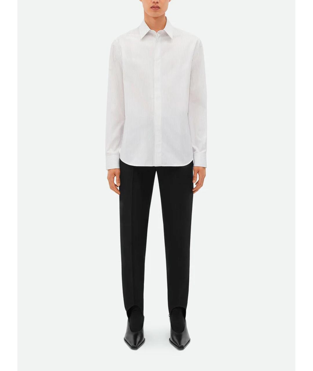 BOTTEGA VENETA Белая хлопковая кэжуал рубашка, фото 2