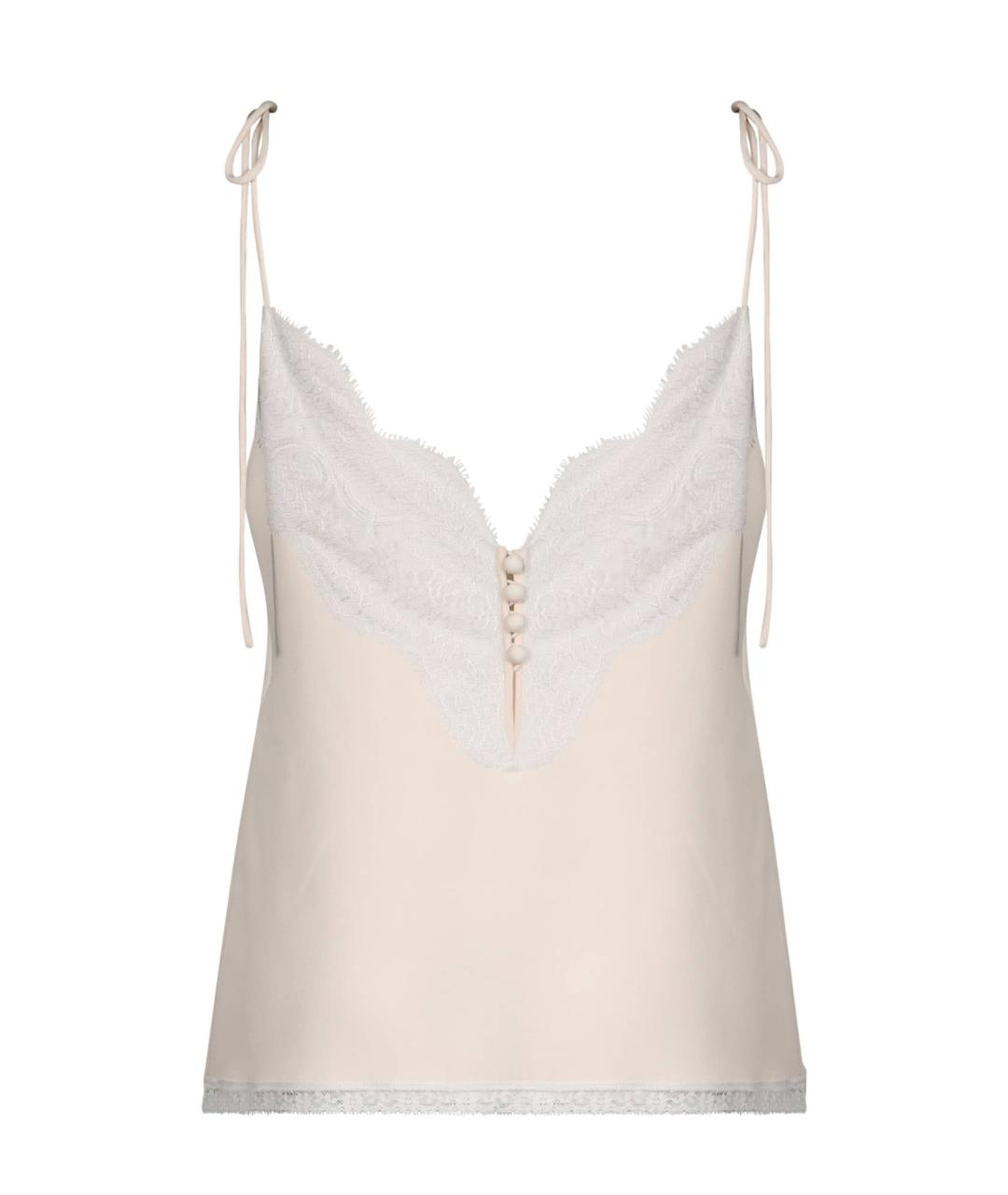 VALENTINO Бежевая шелковая блузы, фото 2