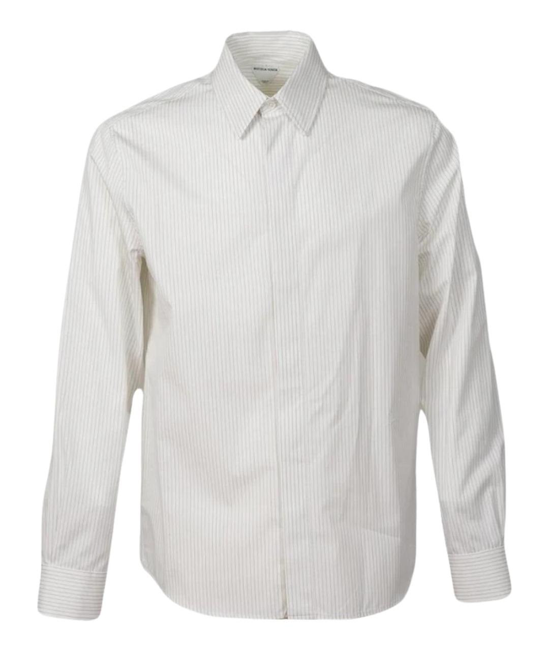 BOTTEGA VENETA Белая хлопковая кэжуал рубашка, фото 1