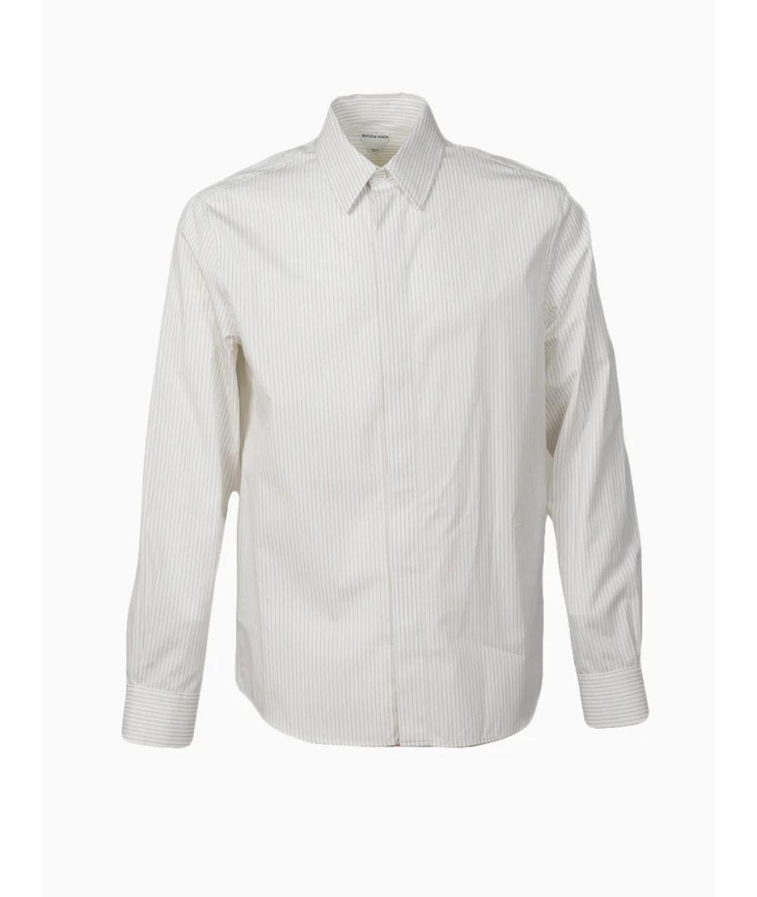 BOTTEGA VENETA Белая хлопковая кэжуал рубашка, фото 5