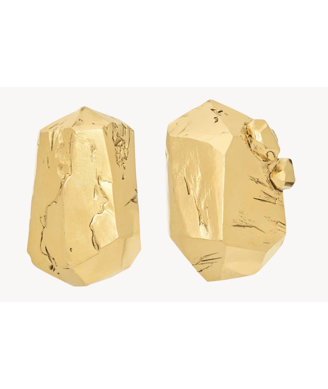 SAINT LAURENT Золотые латунные клипсы, фото 3