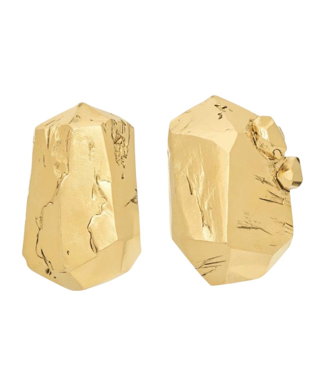 SAINT LAURENT Золотые латунные клипсы, фото 1