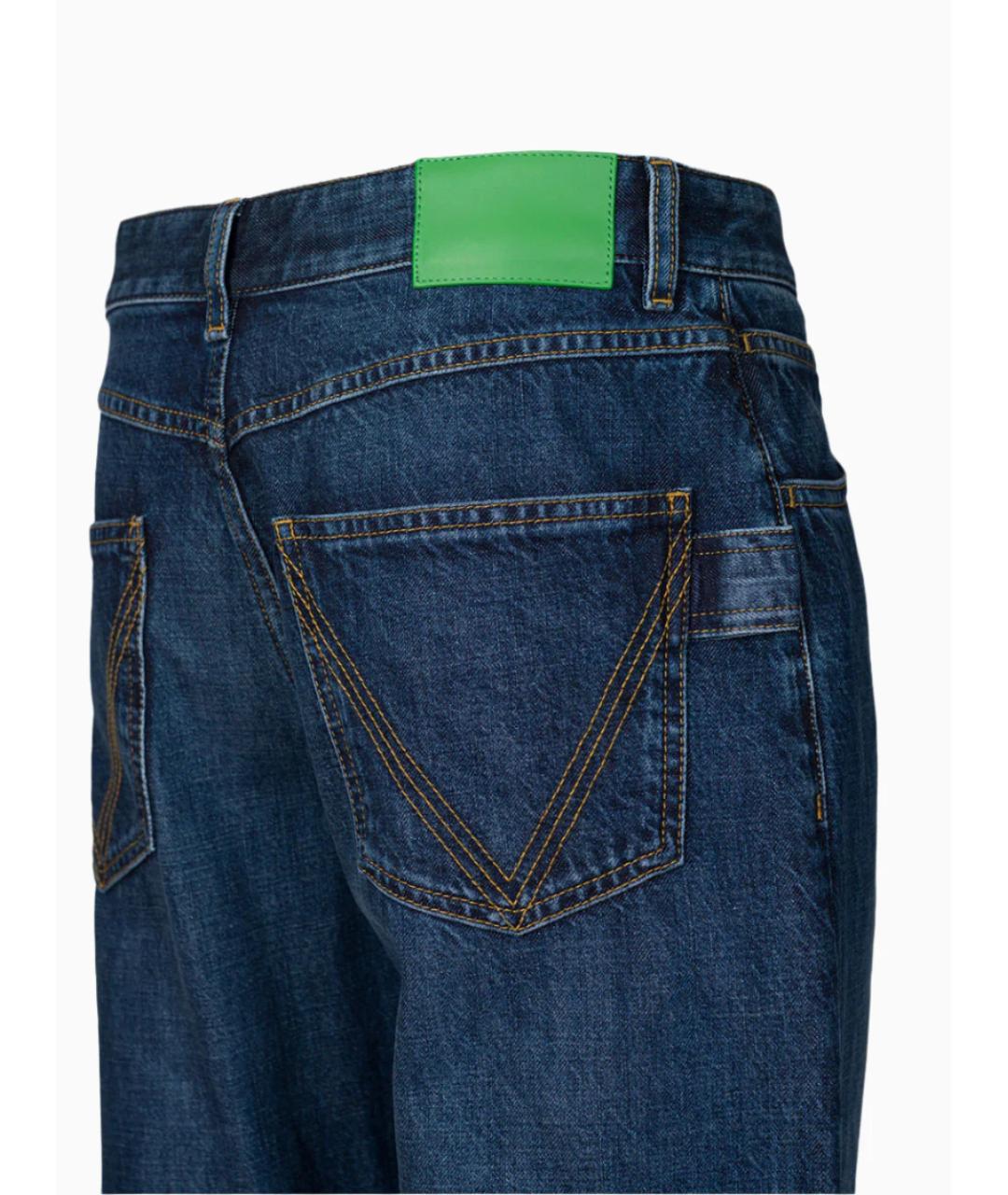 BOTTEGA VENETA Синие хлопковые прямые джинсы, фото 3