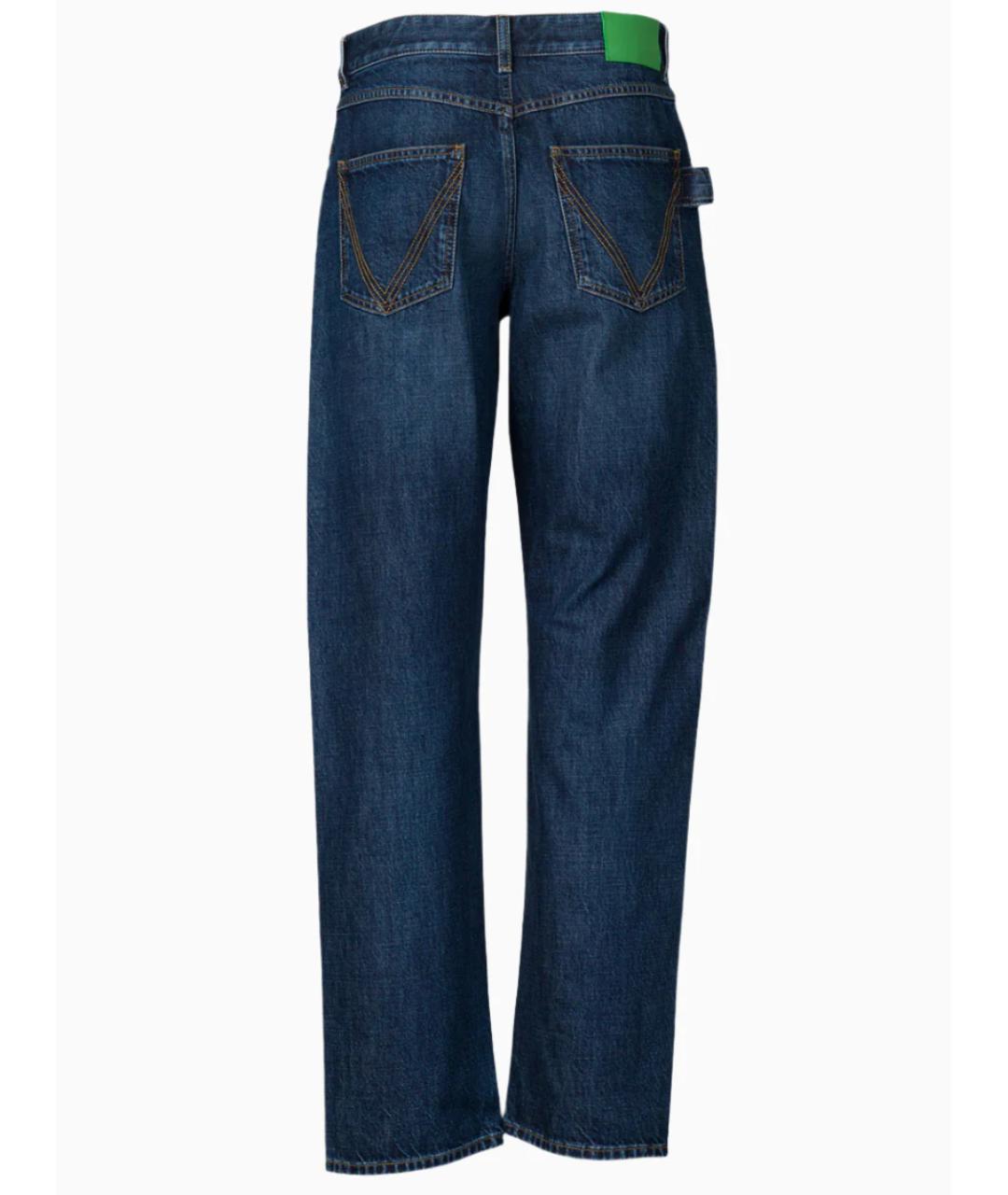 BOTTEGA VENETA Синие хлопковые прямые джинсы, фото 4