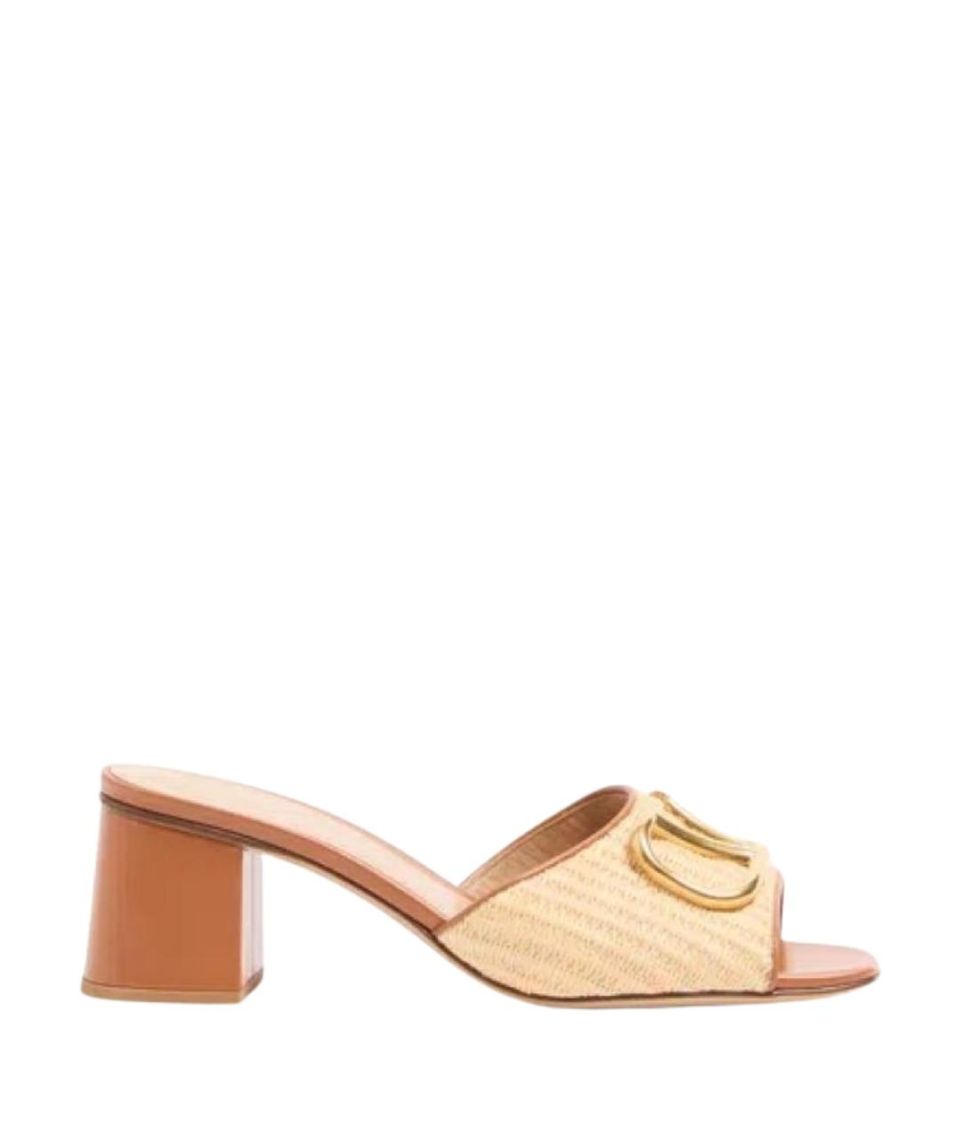 VALENTINO Бежевые мюли, фото 1