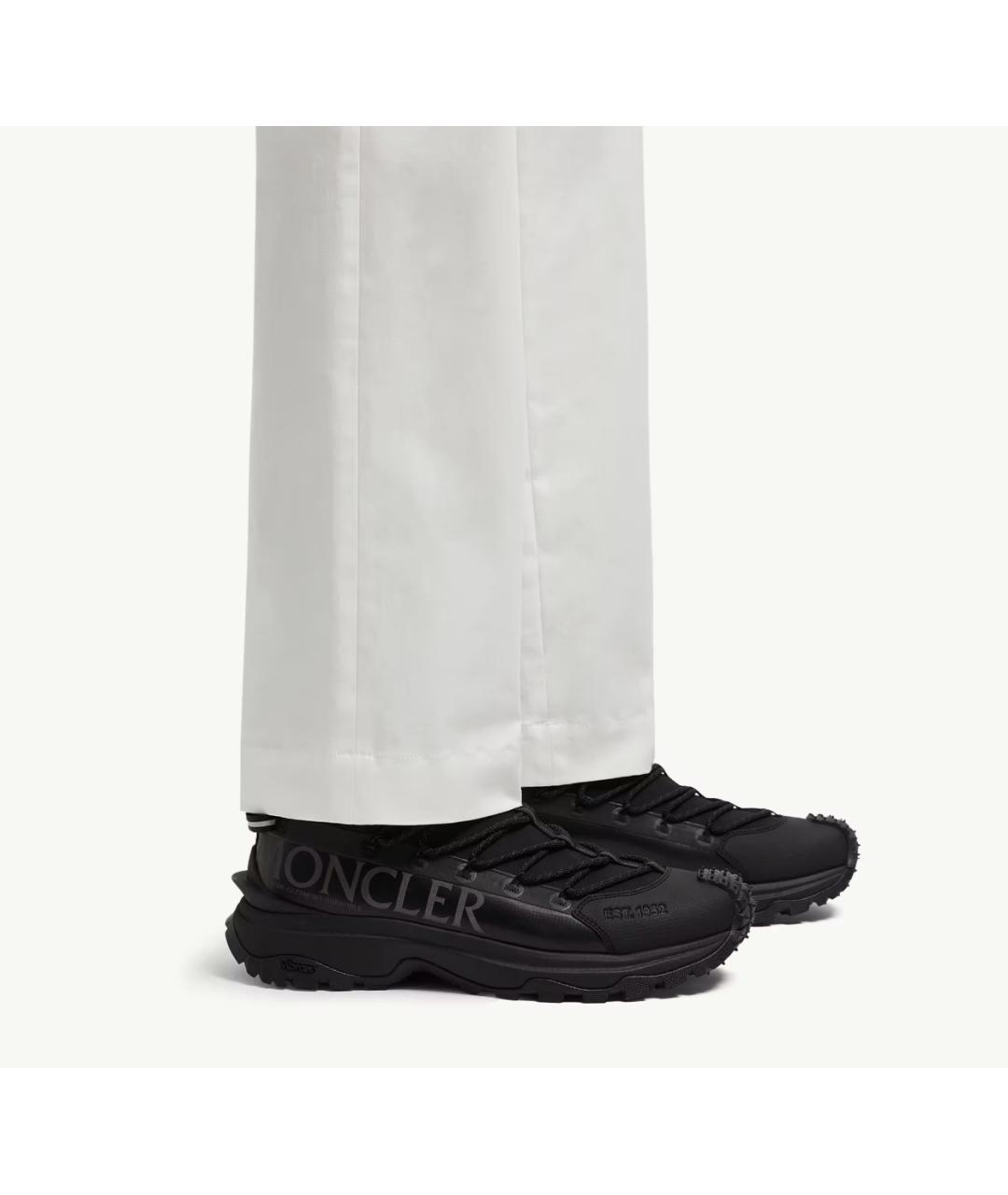 MONCLER Черные синтетические низкие кроссовки / кеды, фото 2