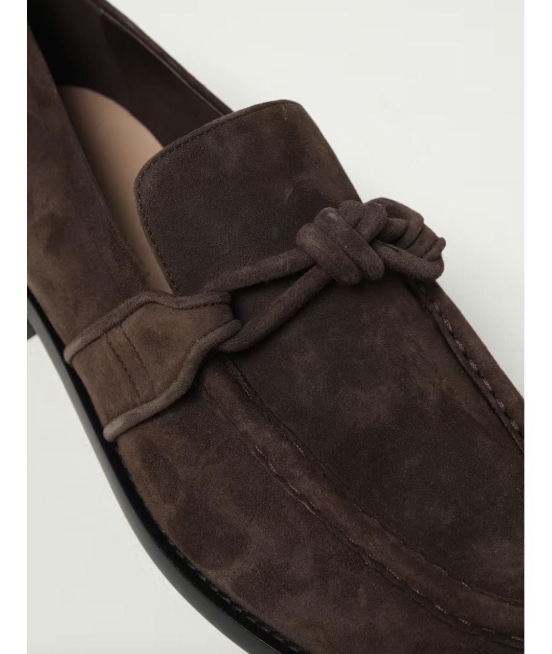 BOTTEGA VENETA Коричневые замшевые лоферы, фото 4