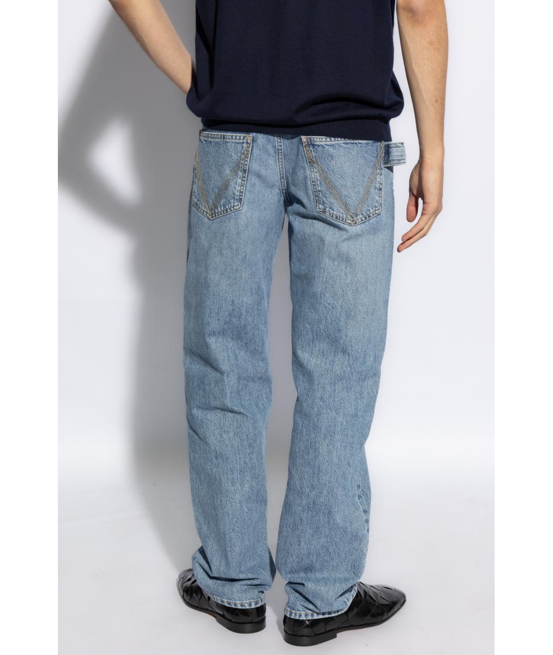 BOTTEGA VENETA Антрацитовые хлопковые прямые джинсы, фото 4