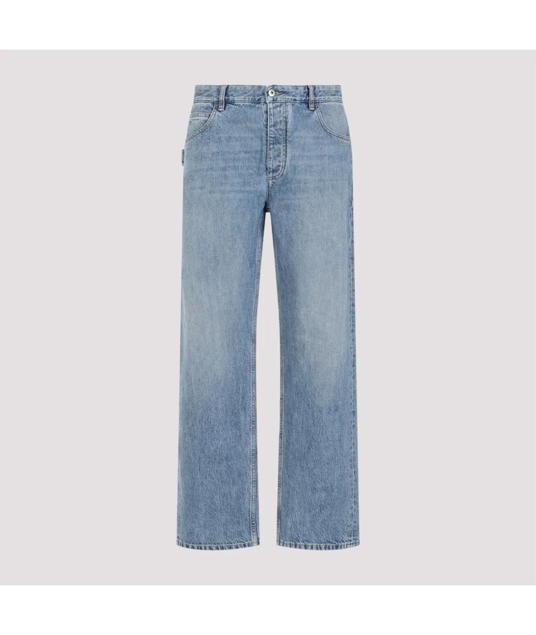 BOTTEGA VENETA Антрацитовые хлопковые прямые джинсы, фото 6