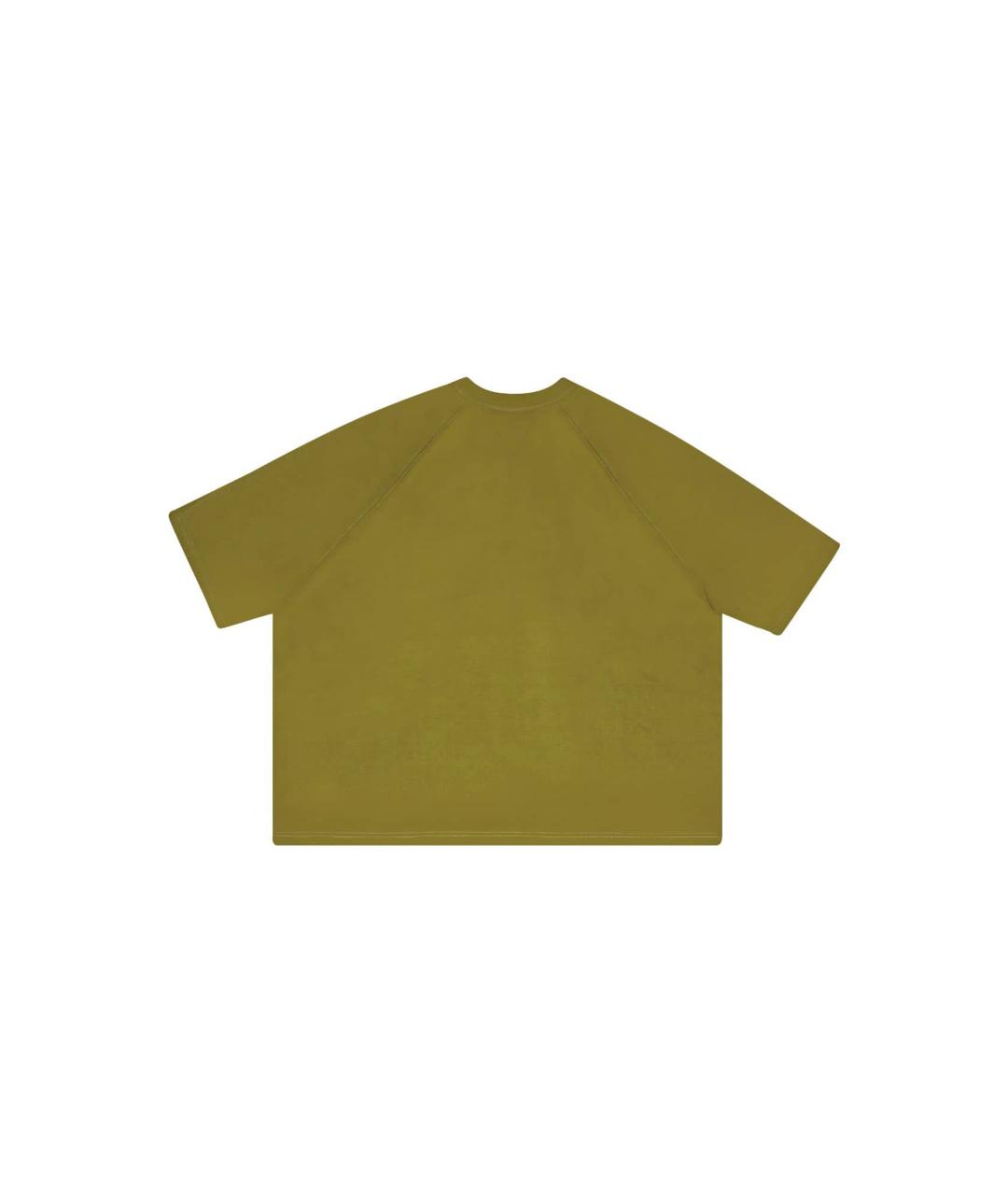 BOTTEGA VENETA Зеленая хлопко-эластановая футболка, фото 2