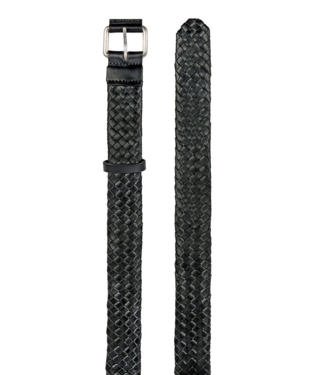 SAINT LAURENT Черный кожаный ремень, фото 2