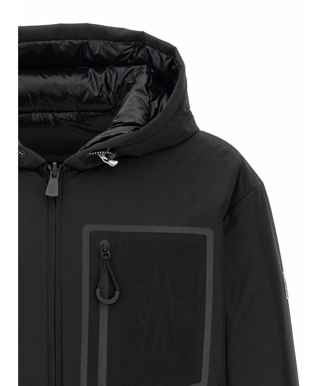 MONCLER Черный полиамидовый пуховик, фото 3