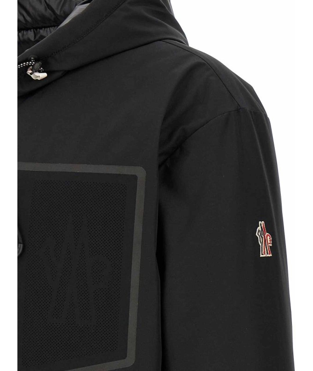 MONCLER Черный полиамидовый пуховик, фото 4