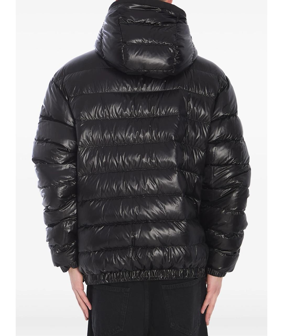 MONCLER Черный полиамидовый пуховик, фото 5