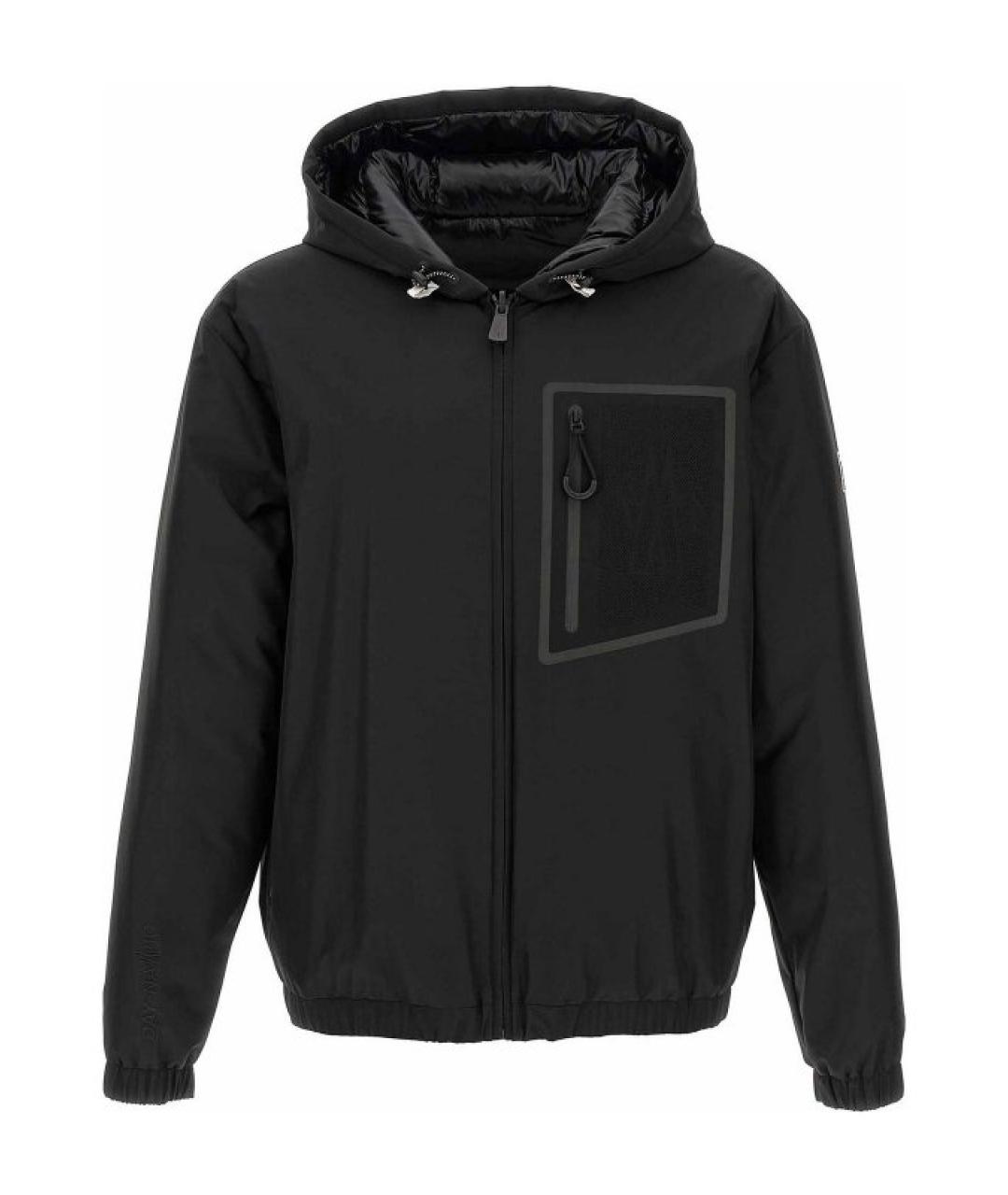 MONCLER Черный полиамидовый пуховик, фото 1