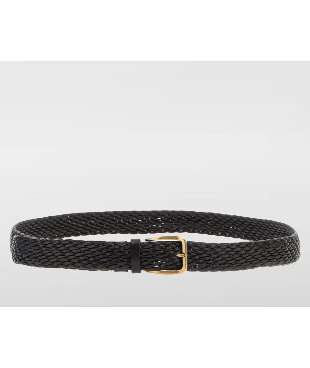 BRUNELLO CUCINELLI Коричневый кожаный ремень, фото 4