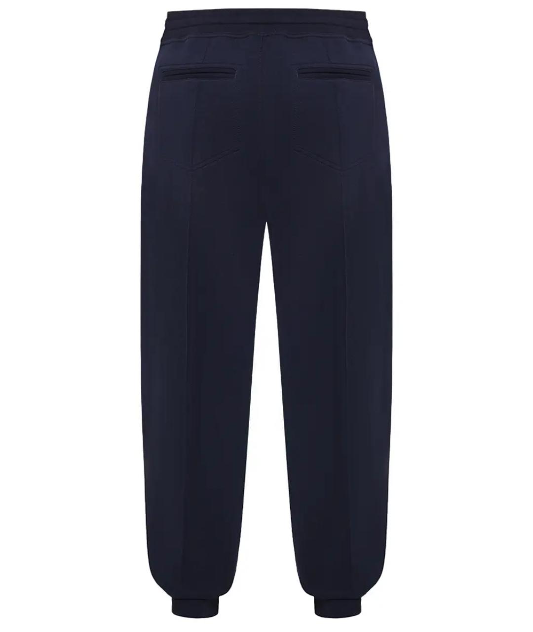 BRUNELLO CUCINELLI Синие хлопковые повседневные брюки, фото 2