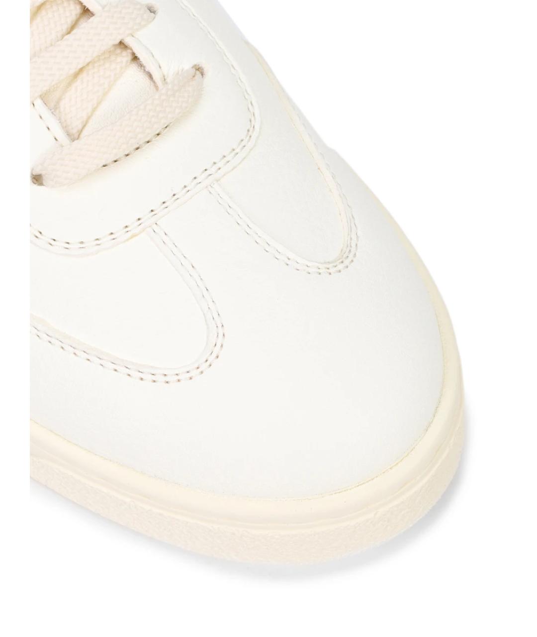 BRUNELLO CUCINELLI Белые кожаные низкие кроссовки / кеды, фото 5