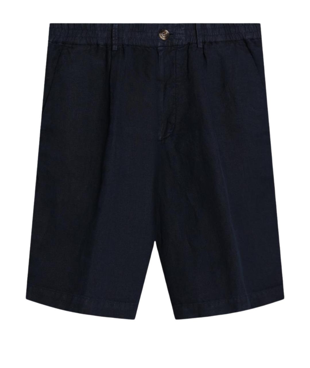 BRUNELLO CUCINELLI Темно-синие льняные шорты, фото 1