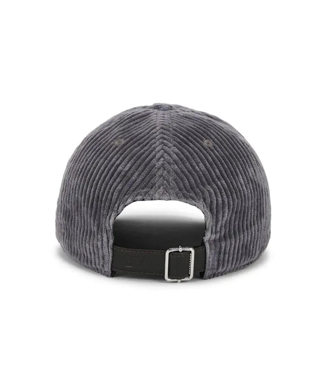 BOTTEGA VENETA Серая хлопковая кепка/бейсболка, фото 2