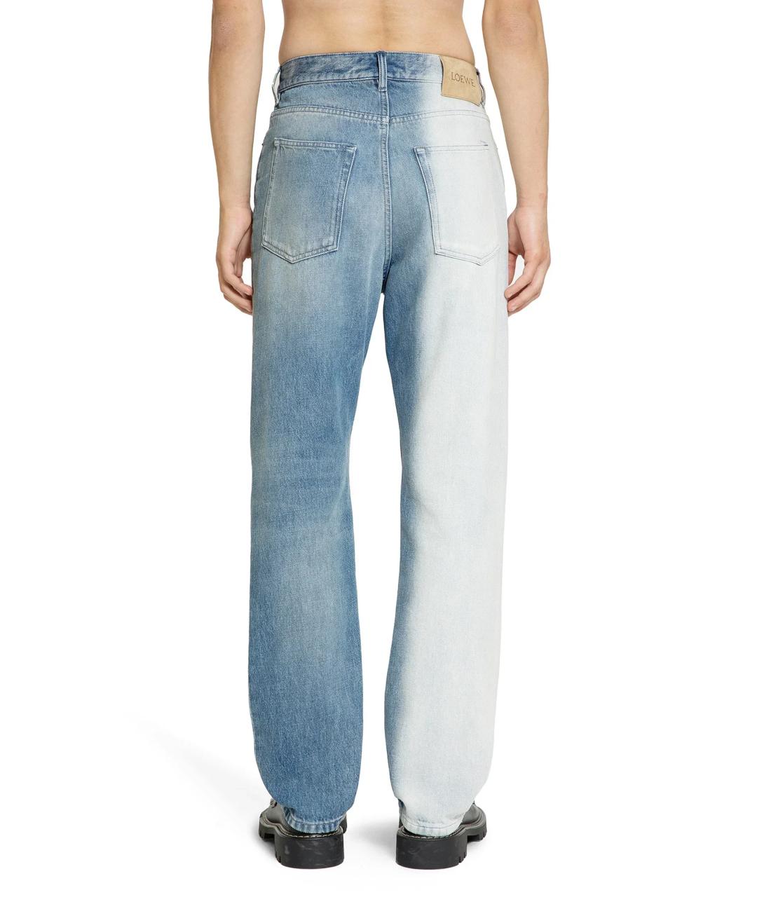 LOEWE Голубые хлопковые прямые джинсы, фото 4