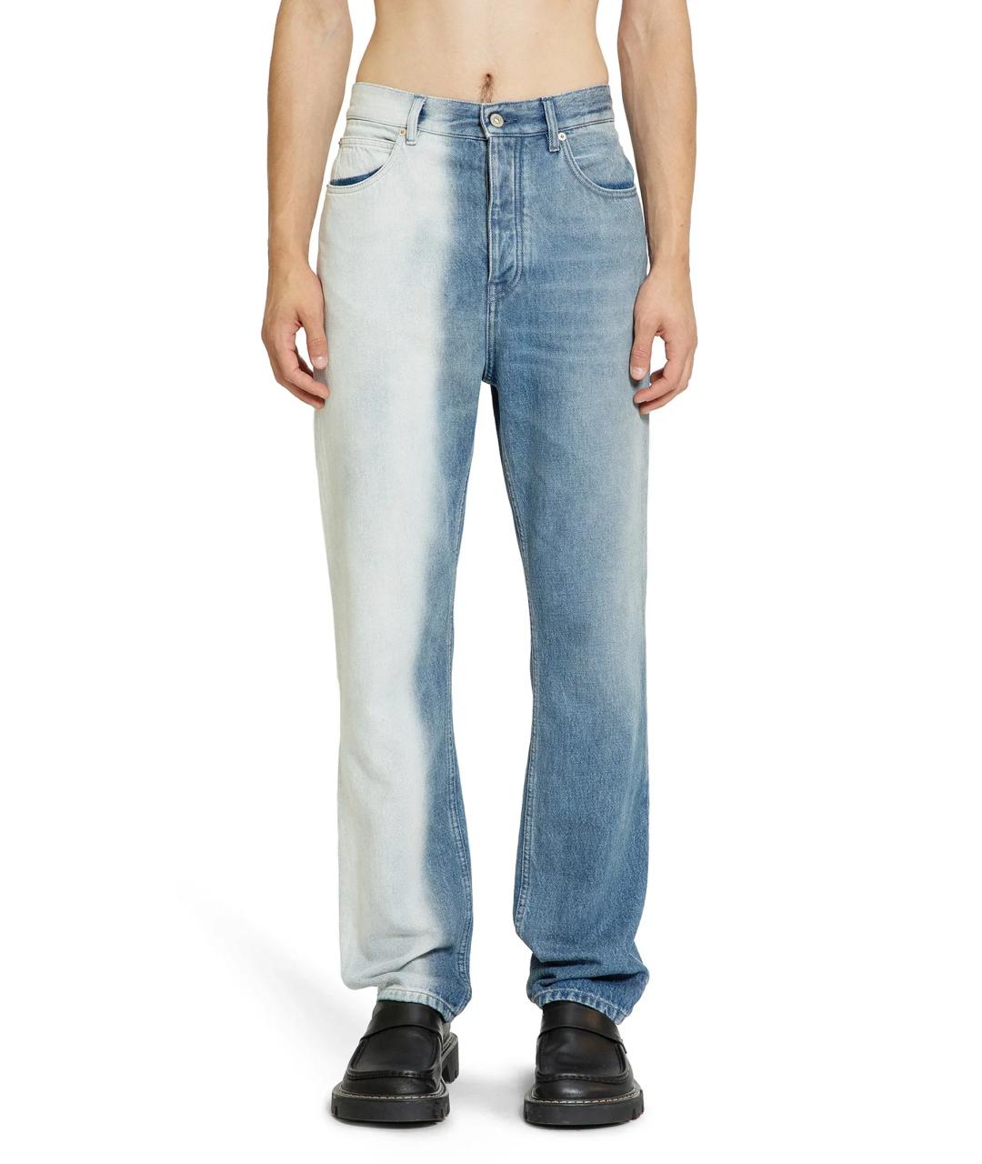 LOEWE Голубые хлопковые прямые джинсы, фото 2