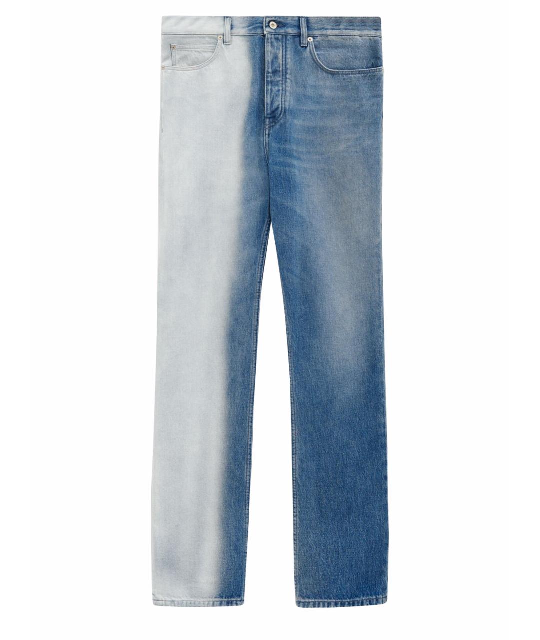 LOEWE Голубые хлопковые прямые джинсы, фото 1
