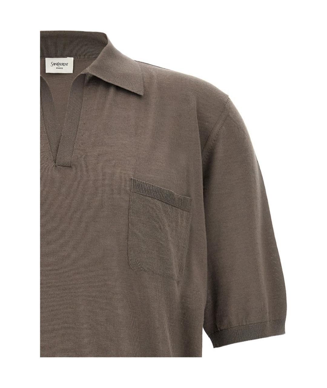 SAINT LAURENT Бежевый шерстяной джемпер / свитер, фото 2