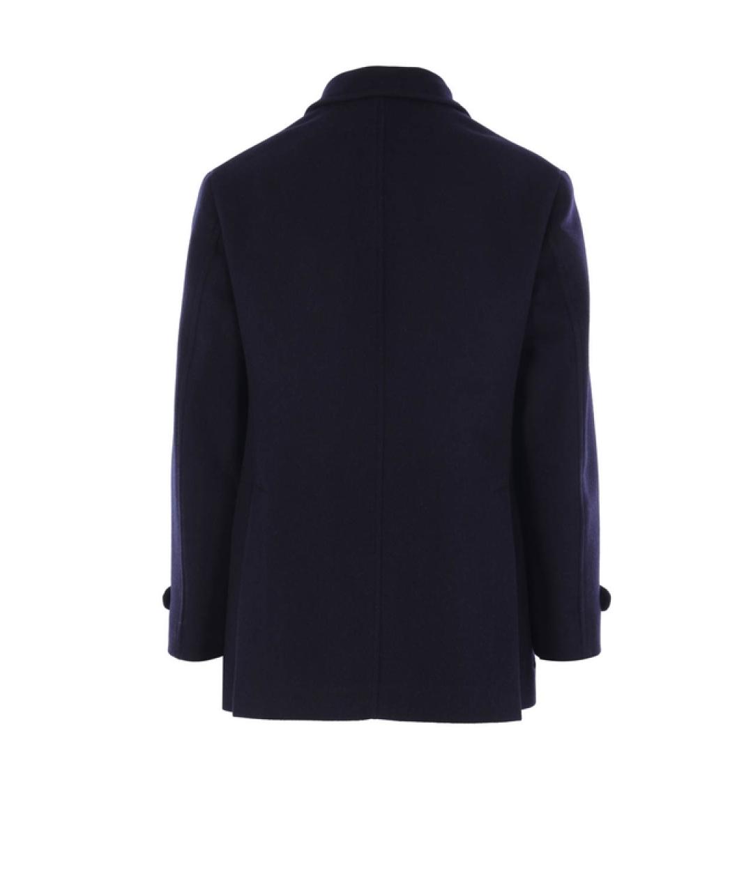 BRUNELLO CUCINELLI Синее шерстяное пальто, фото 2