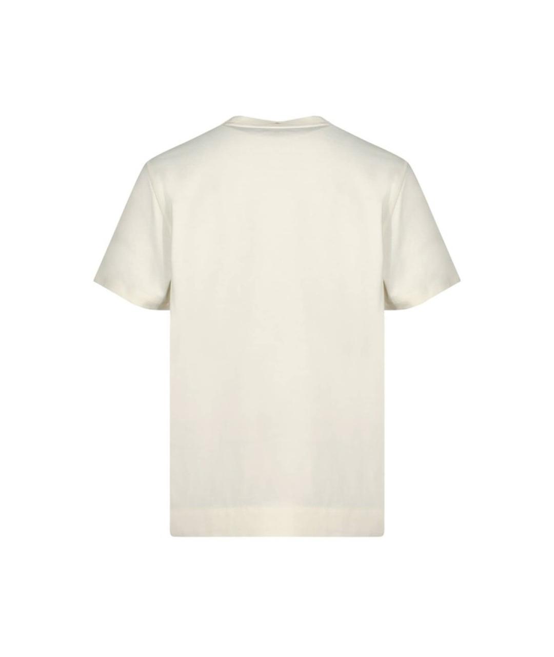 MONCLER Бежевая хлопковая футболка, фото 2