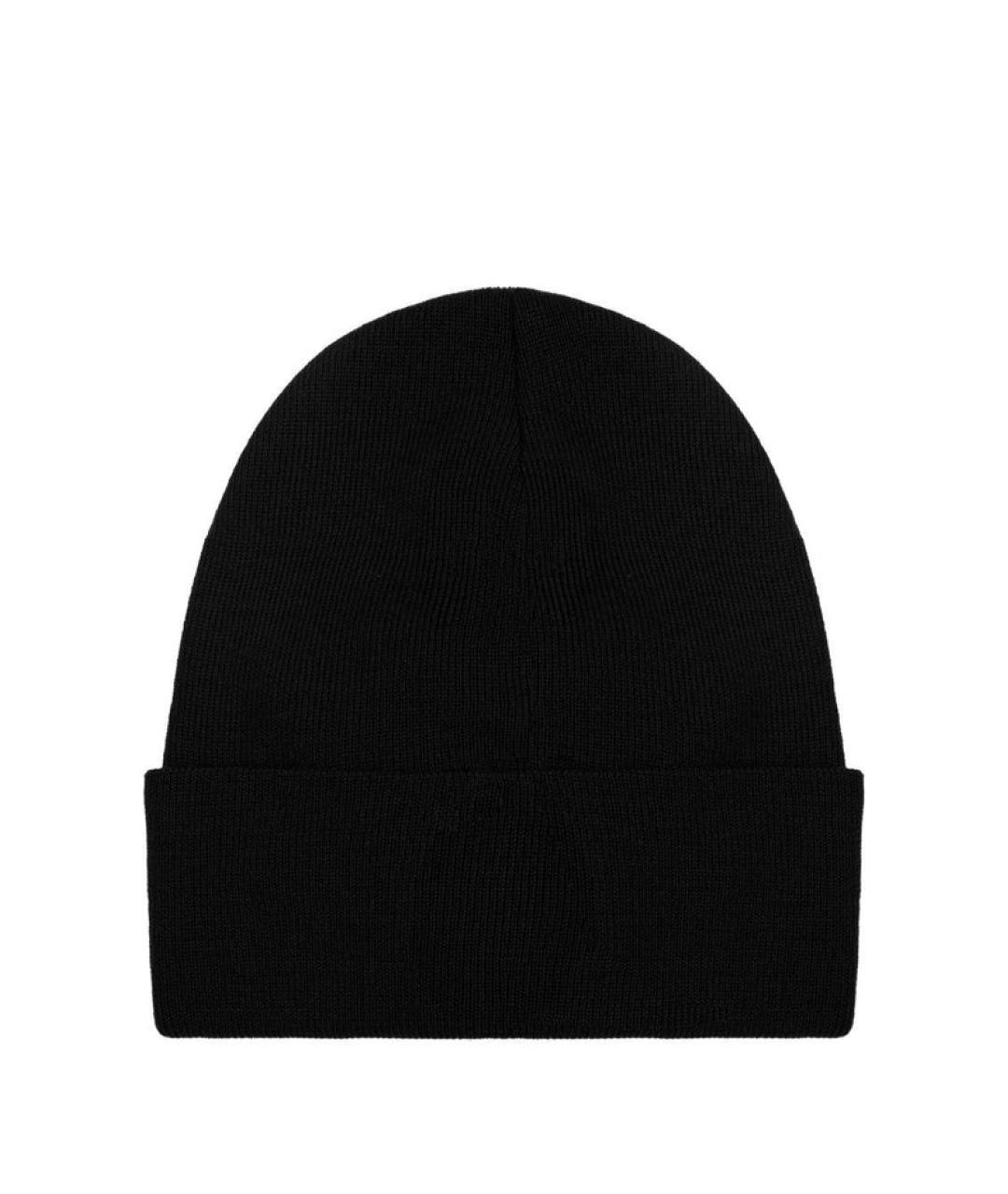 MONCLER Черная шерстяная шапка, фото 3