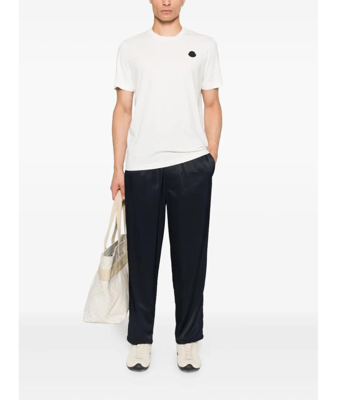 MONCLER Белая хлопковая футболка, фото 2