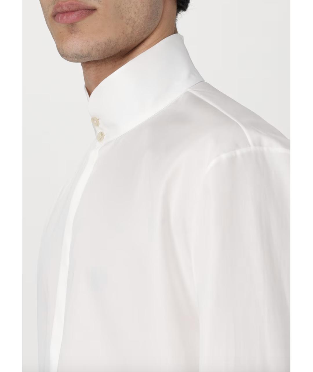 SAINT LAURENT Белая хлопковая классическая рубашка, фото 5